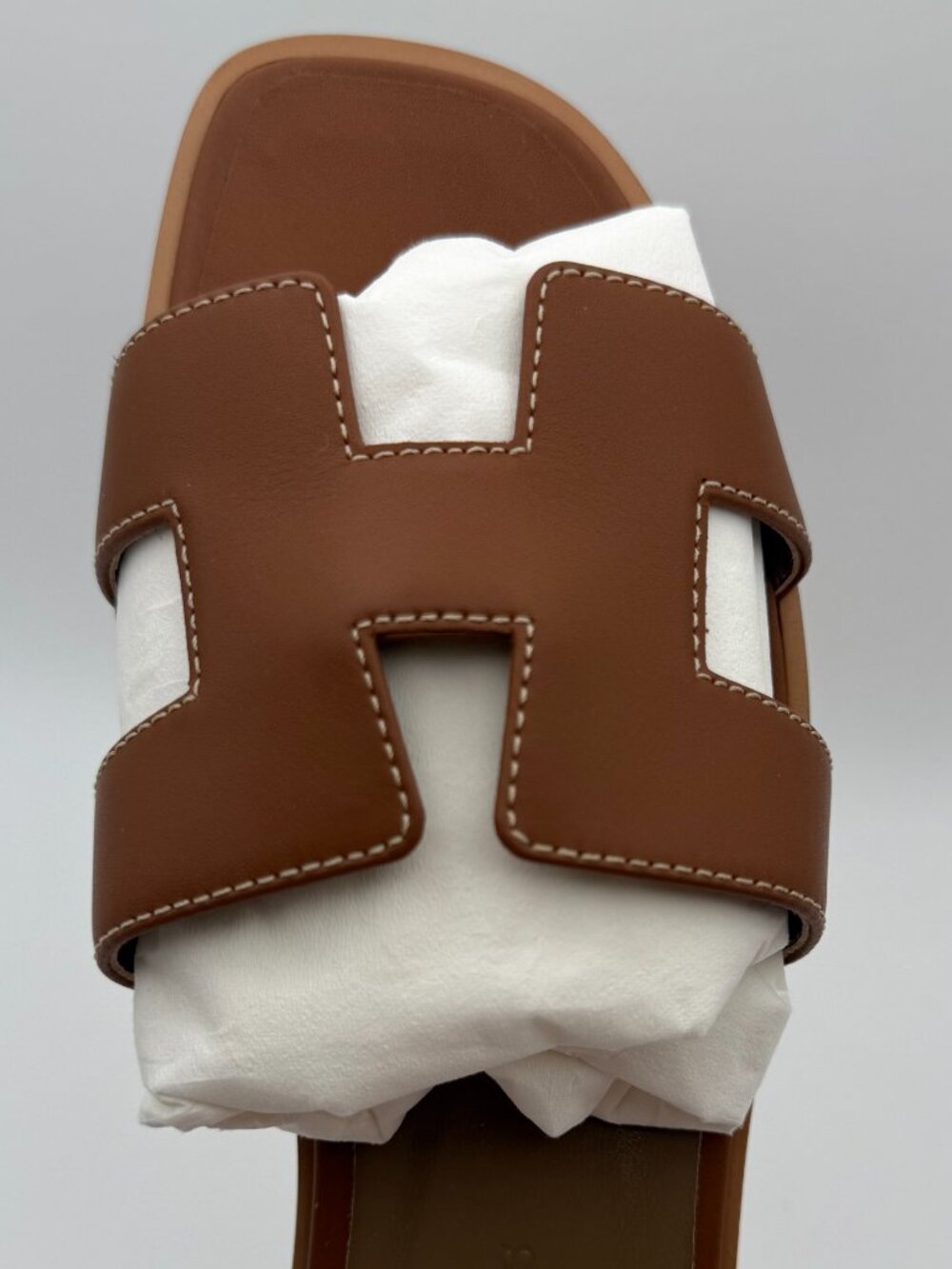 Hermes Oran Sandals Gold 37 - Picture 8 of 13